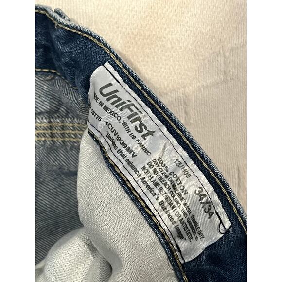 Unifirst Straight Tapered Work Jeans Mens 34x34 - Picture 3 of 3